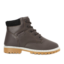 Adrien marrone, scarpe da trekking da uomo isolate