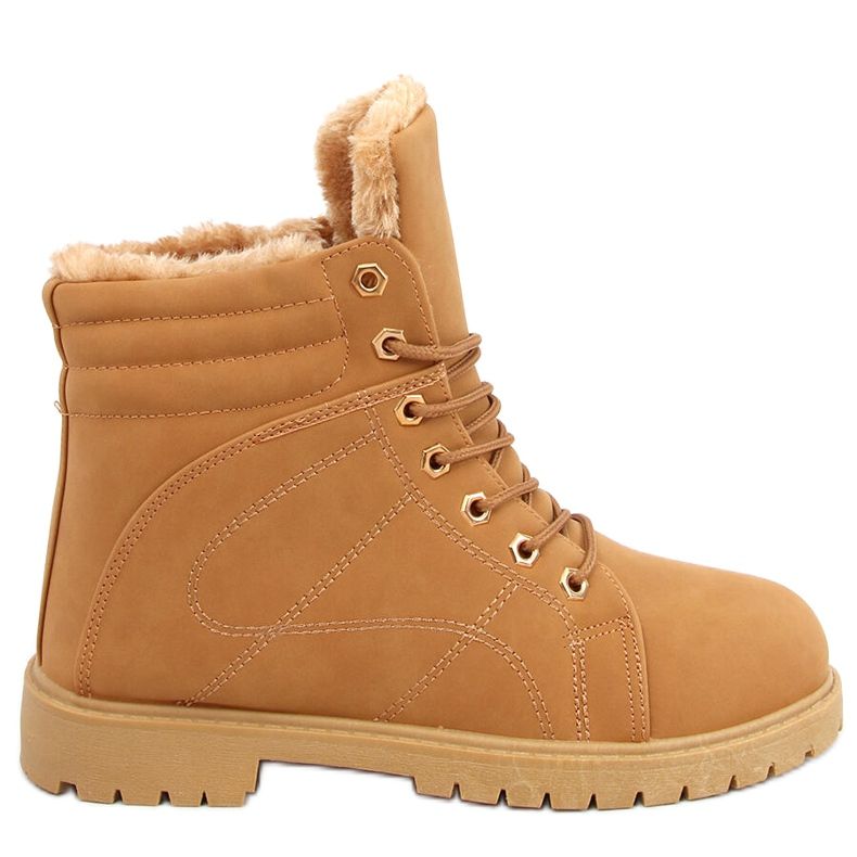 Stivali in legno coibentati da donna Polle Camel marrone