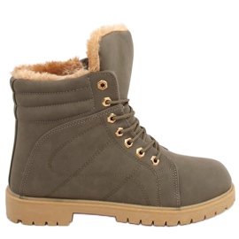 Stivali da donna in legno coibentato Polle Green Black verde