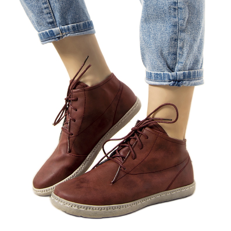 Stivali da donna casual Keira bordeaux chiaretto rosso