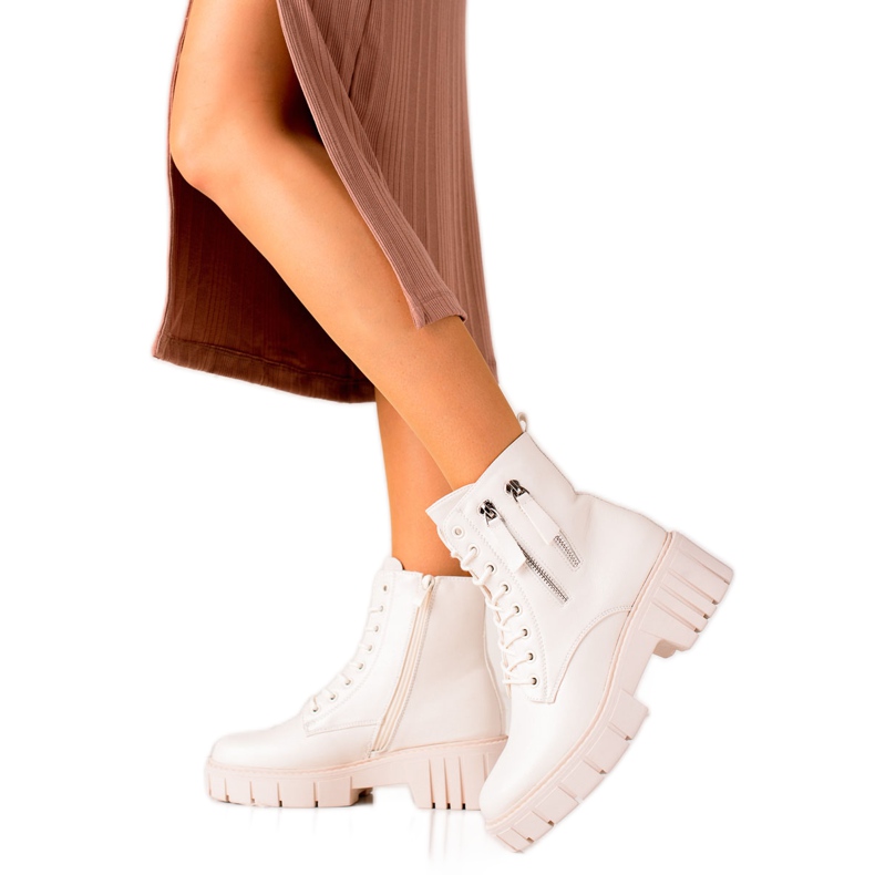 Goodin Trapper alla moda con cerniere decorative beige