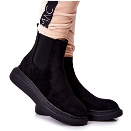 PS1 Stivaletti in pelle scamosciata Stivali Jodhpur sulla piattaforma Black Marissa nero