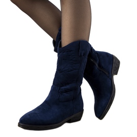 Stivali da cowboy isolati Roxanne blu scuro blu navy
