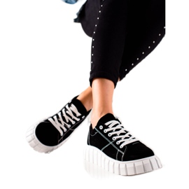 TRENDI Sneakers nere sulla piattaforma nero