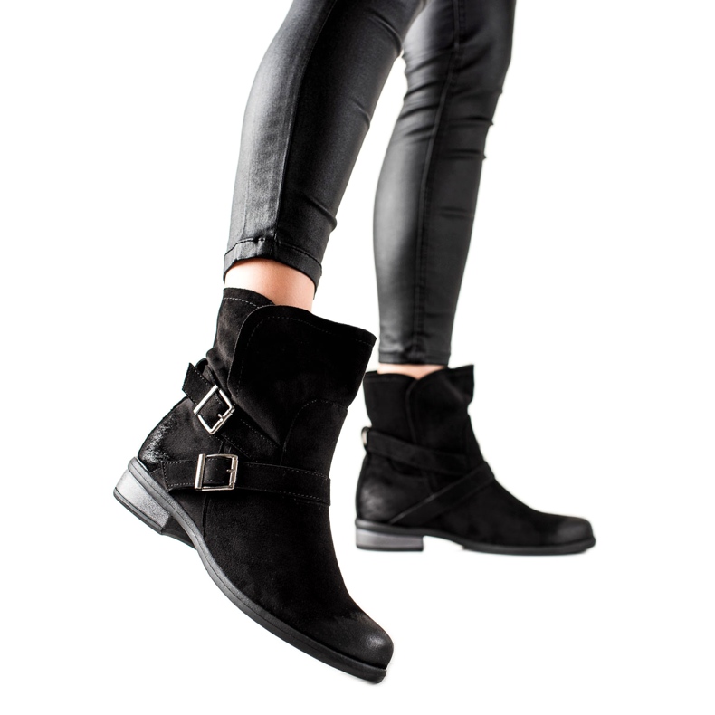 W. Potocki Stivaletti Potocki in suede nero