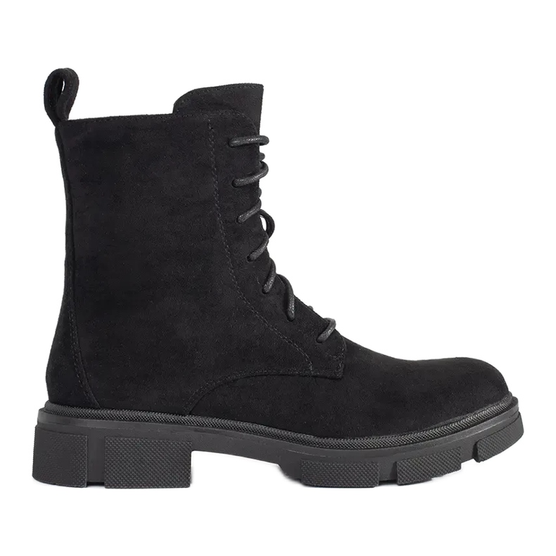 Comodi stivali in pelle scamosciata nero