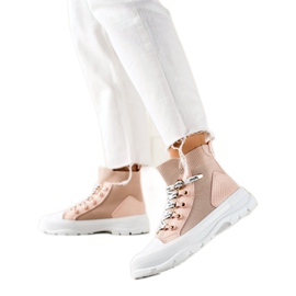 Goodin Sneakers alte alla moda rosa