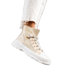 Goodin Sneakers alte alla moda beige