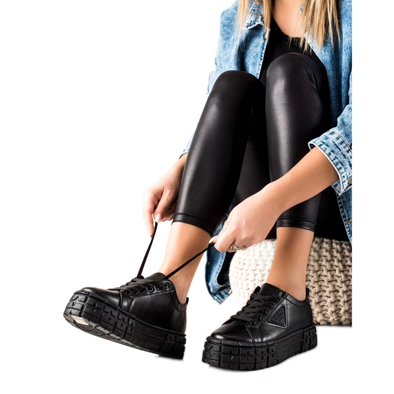 Goodin Sneakers Con Ecopelle Sulla Piattaforma nero