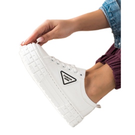 Goodin Sneakers Con Ecopelle Sulla Piattaforma bianco