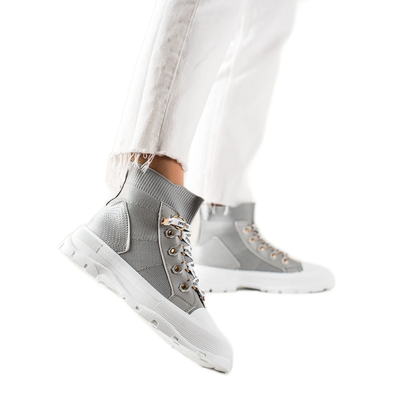 Goodin Sneakers alte alla moda grigio