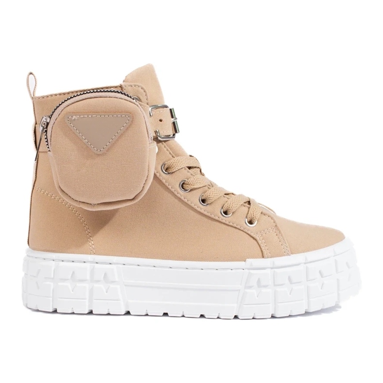 Goodin Sneakers Sulla Piattaforma Con Una Tasca beige