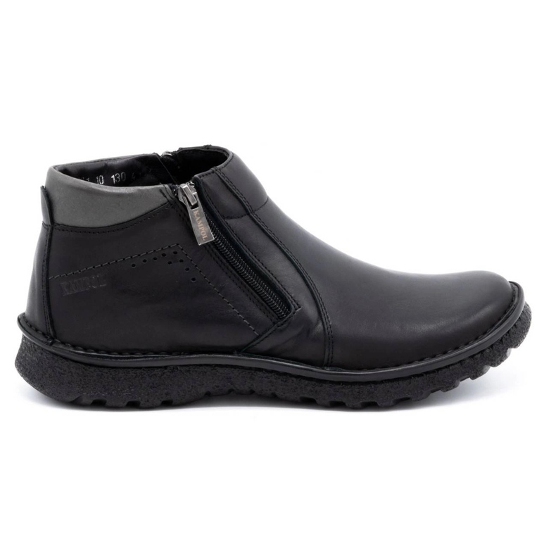 Kampol Scarpe uomo stivaletti in pelle 130KA nero