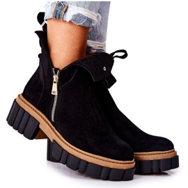 PA2 Stivali Caldi Cadence Neri Con Taglio Zip nero