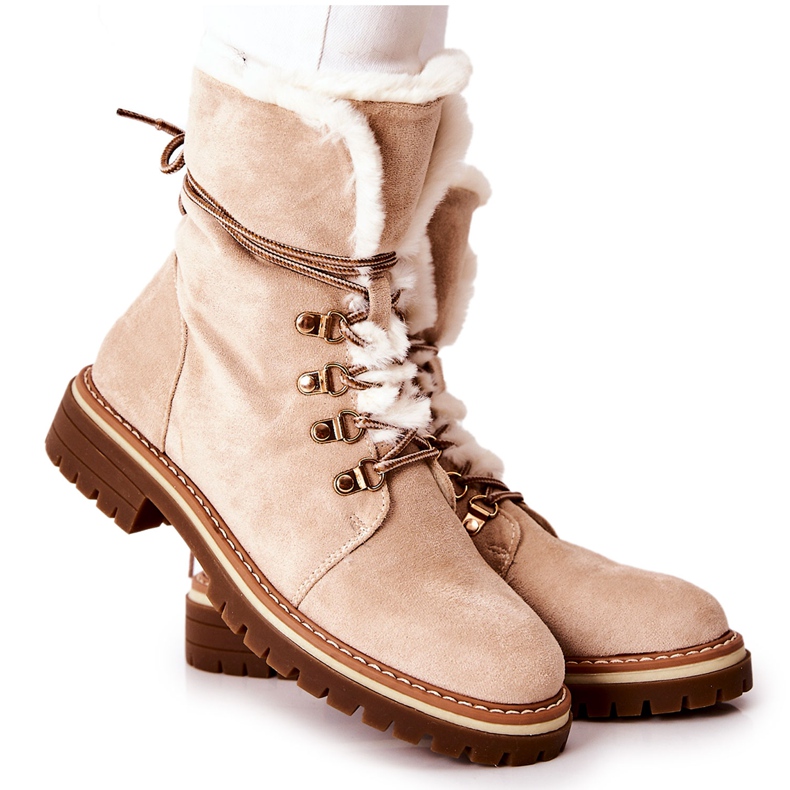 Stivali Warm Trappers Beige Nelby