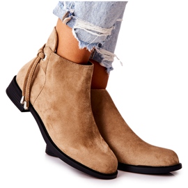 Stivali Donna Camoscio Beige Numbero