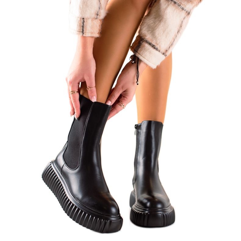 Seastar Stivali sulla piattaforma nero