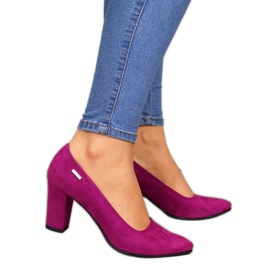 Décolleté sul palo di Monique W AN866H fucsia bianca rosa