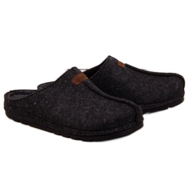 Pantofole in feltro Panto Fino M INT1630 nere nero grigio
