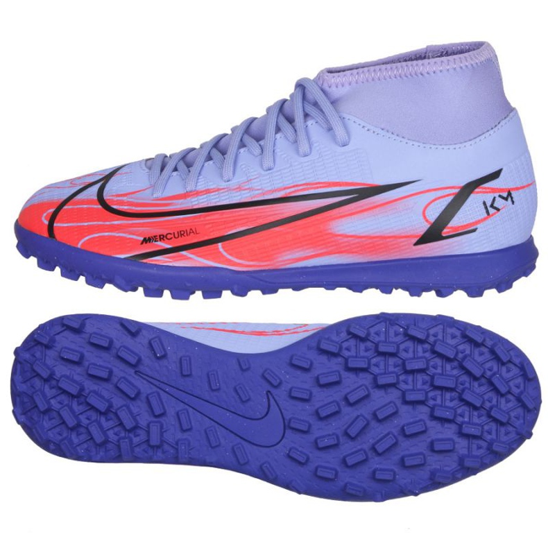 Scarpa Nike Mercurial Superfly 8 Club Km Tf Jr DB2869-506 rosso, viola viola