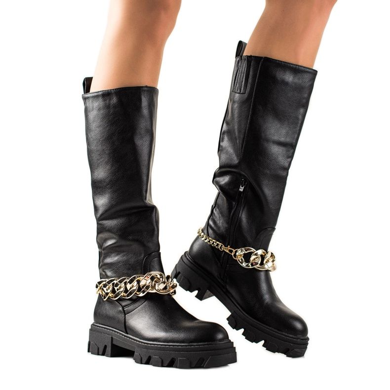 Seastar Stivali alla moda con ornamento nero