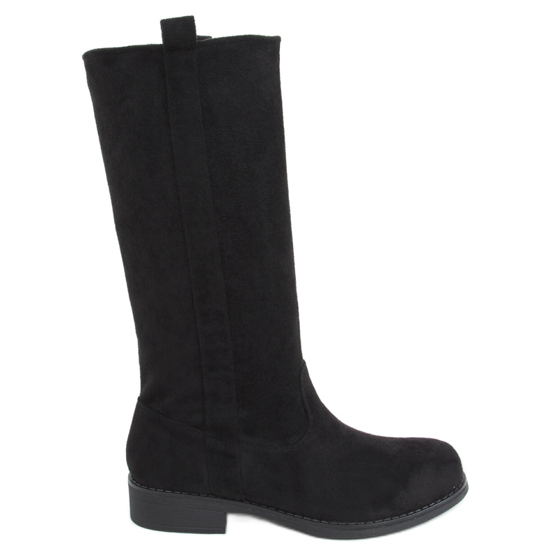 Stivali con tomaia dritta Unnu Black nero