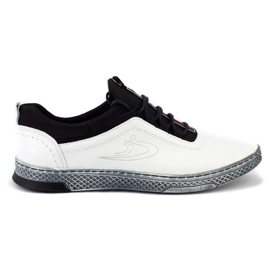 Polbut Scarpe casual da uomo in pelle K24 bianche bianca