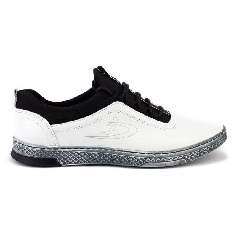 Polbut Scarpe casual da uomo in pelle K24 bianche bianca