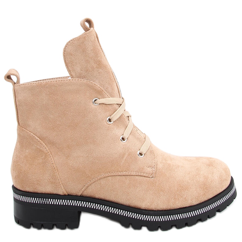 Stivaletti stringati Bing Beige
