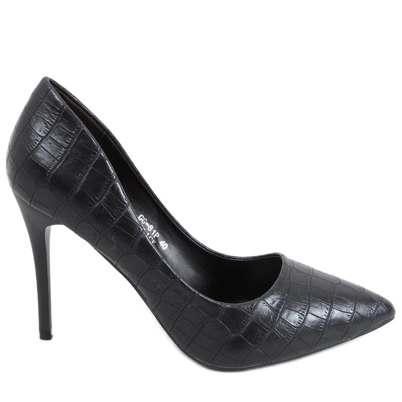 Tacchi alti da donna Hanne Black pelle di serpente nero