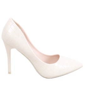 Tacchi alti da donna in pelle di serpente Hanne Beige