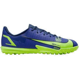 Nike Mercurial Vapor 14 Academy Tf Jr CV0822 474 scarpe da calcio blu verde blu