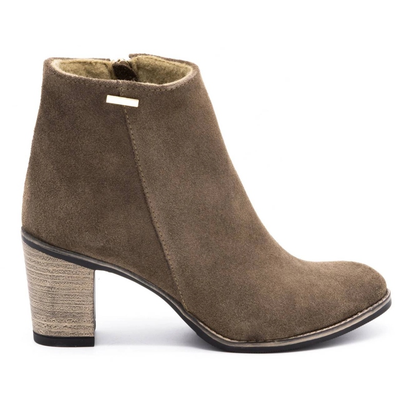 Olivier Stivali con tacco alto Sara Ziemiste beige