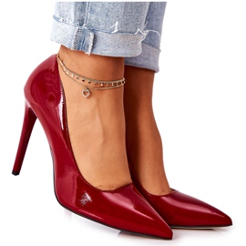 Tacchi alti laccati in Spitz Monnari 0220-005 Rosso