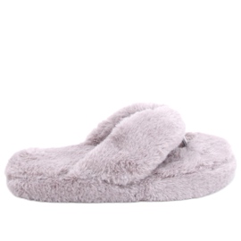 Pantofole in pelliccia Bunny Grey grigio