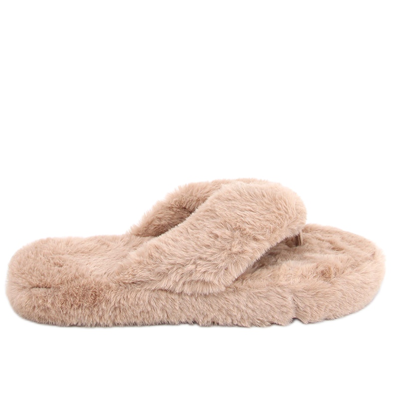 Pantofole in pelliccia di cammello Bunny beige