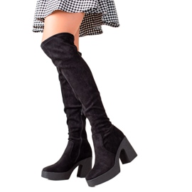 Seastar Stivali con plateau alla moda nero
