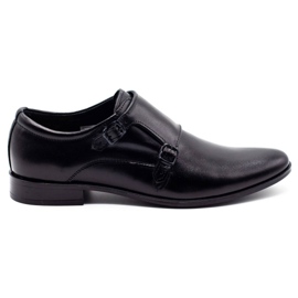 Olivier Scarpe in pelle maschile monaci 287l nero