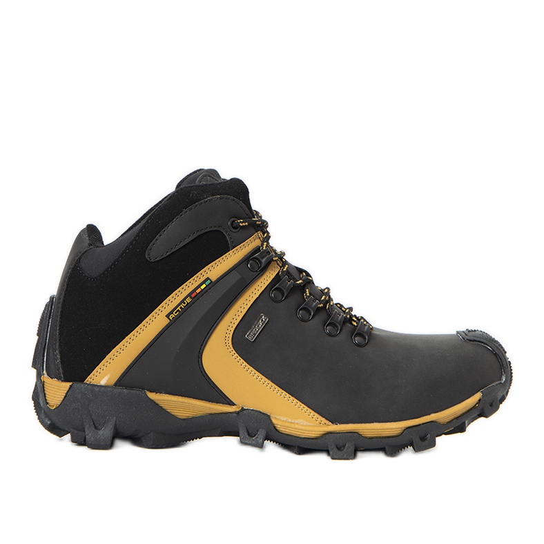 Scarpe sportive isolate Black Barry da uomo nero giallo