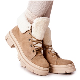 Stivali Sneakers Caldo Legato Beige Karley