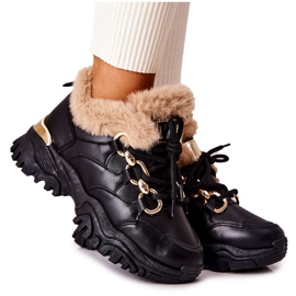 PM1 Scarpe sportive in pelle nera lucida nera lucida nero