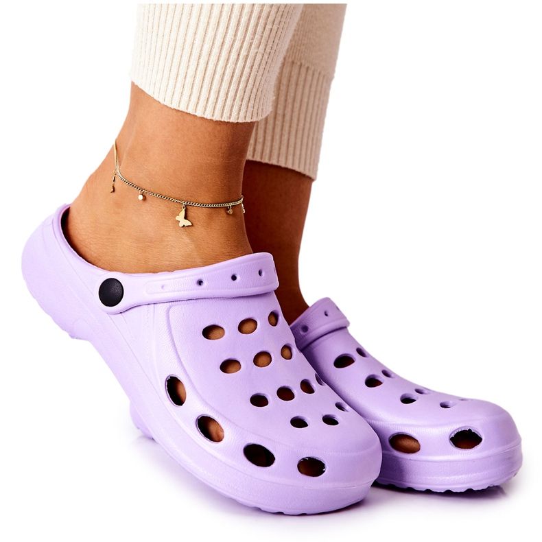 Pantofole in schiuma Eva viola da donna