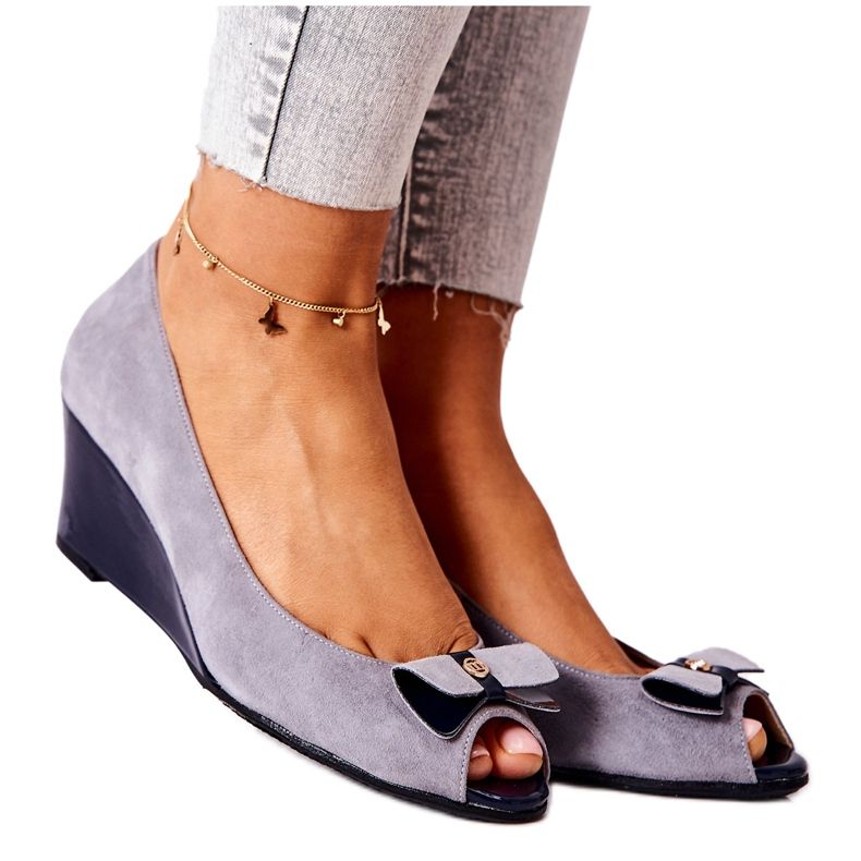 Décolleté Classiche Con Zeppa Monnari 0500-M12 Grigio