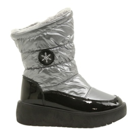 Stivali da neve femminile Flakes Filippo DBT3404 Black and Silver nero