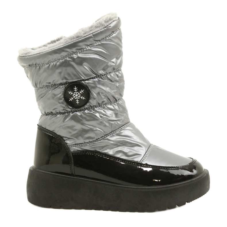 Stivali da neve femminile Flakes Filippo DBT3404 Black and Silver nero