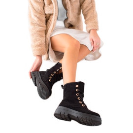 TRENDI Stivali in camoscio nero