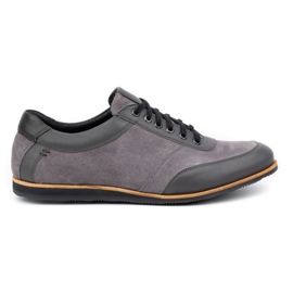 Olivier Scarpe da uomo in pelle grigie 7007KB grigio