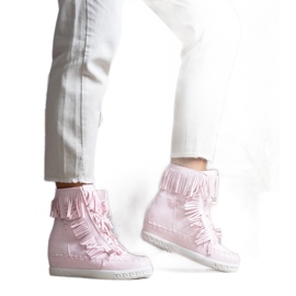 Sneakers rosa con zeppa Dias