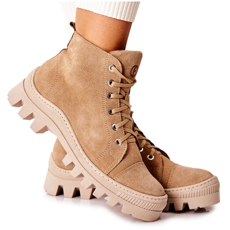 PF1 Caldi stivaletti in pelle scamosciata Sneakers Camel Madisson beige