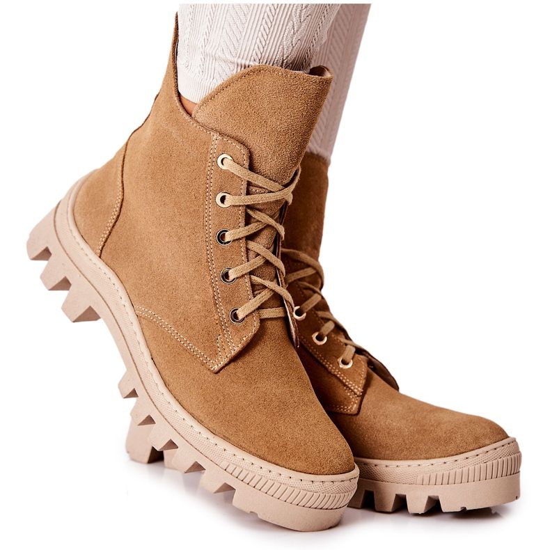 PF1 Stivali Scamosciati Caldi Camel Annabeth beige